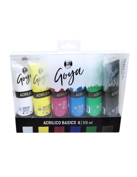 Set acrilico goya estudio 6 X125 ml set