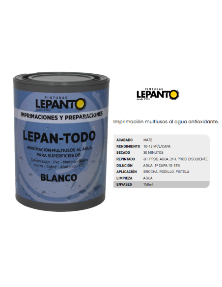 IMPRIMACION MULTIUSOS LEPAN-TODO BLANCO 750 ml.