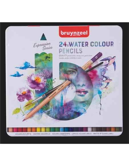 CAJA LAPICES ACUARELABLES BRUYNZEEL 24 UD