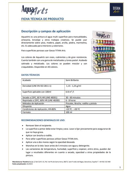 Ta aqua arts 875 azul grisaceo 100 ml