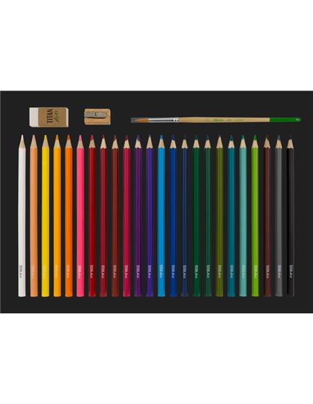 LAPICES DE COLORES ACUARELABLES TITAN ARTS 24 UD