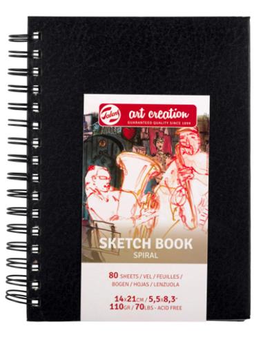 Cuaderno Bocetos Espiral 14 x 21 cm 110 g 80 Hojas