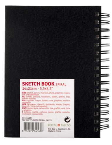 Cuaderno Bocetos Espiral 14 x 21 cm 110 g 80 Hojas
