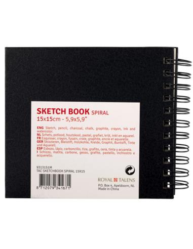 Cuaderno Bocetos Espiral 15 x 15 cm 110 g 80 Hojas