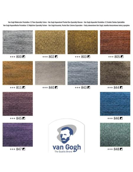 CAJA ACUARELA POCKET SPECIALTY METALLIC 12 MEDIAS PASTILLAS