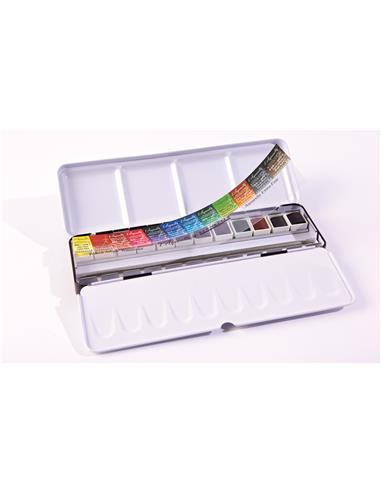 SENNELIER CAJA METAL 12 MEDIAS PASTILLA ACUARELA EXTRA