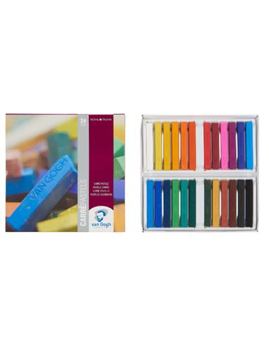 Estuche básico de pasteles cuadrados con 24 colores