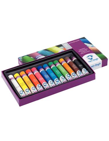 Estuche de pasteles al óleo de iniciación con 12 colores