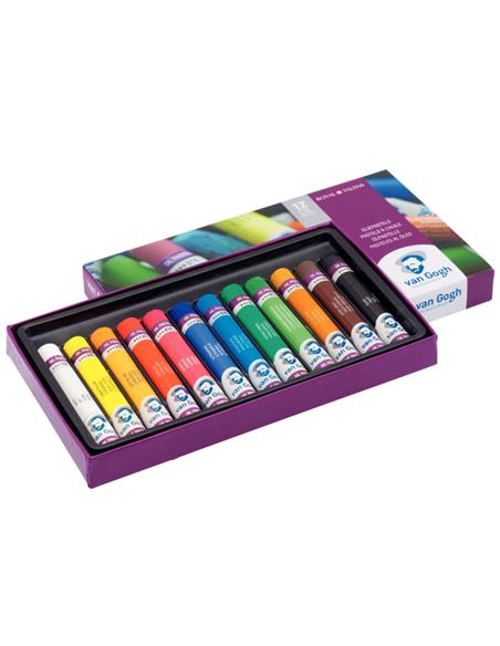 Estuche de pasteles al óleo de iniciación con 12 colores