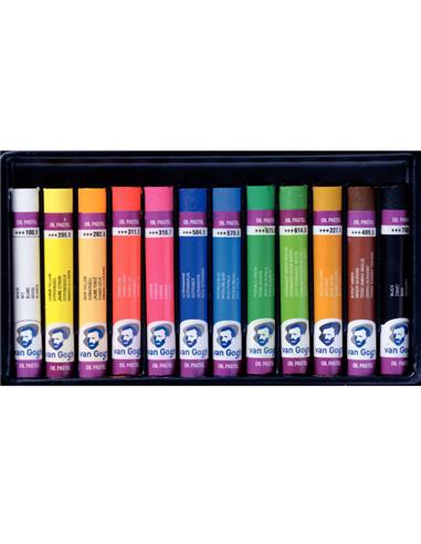 Estuche de pasteles al óleo de iniciación con 12 colores