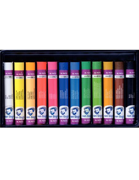 Estuche de pasteles al óleo de iniciación con 12 colores