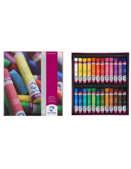 Estuche de pasteles al óleo básico con 24 colores