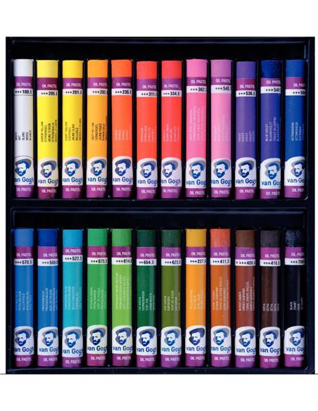 Estuche de pasteles al óleo básico con 24 colores