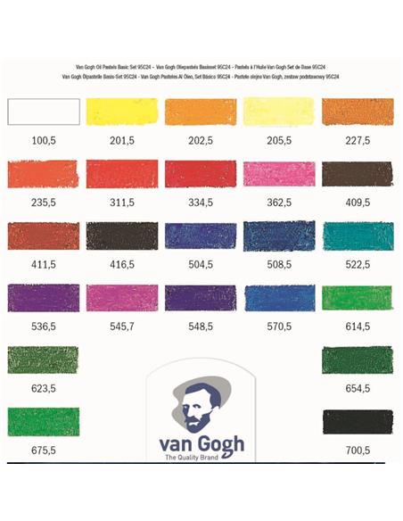 Estuche de pasteles al óleo básico con 24 colores