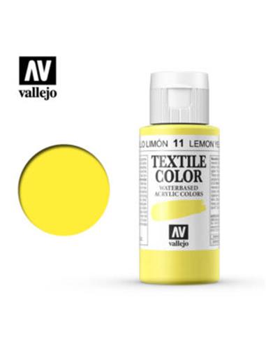 Pintura tela textile amarillo limon (11) 60 ml.