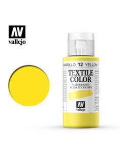 Pintura tela textile amarillo opaco (12) 60 ml.