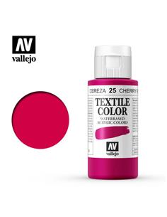 Pintura tela textile cereza (25) 60 ml.