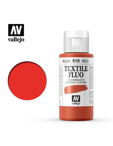 Pintura tela textile fluo rojo 35 ml