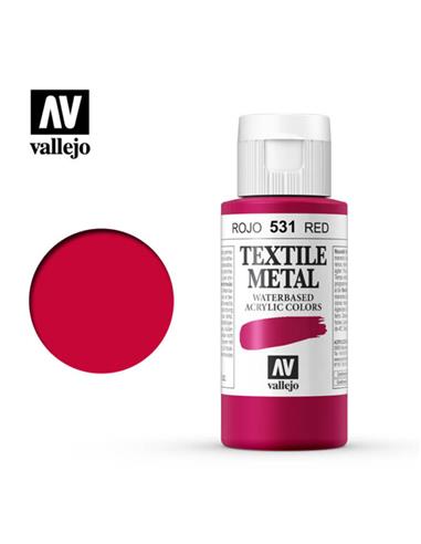 Pintura tela textile metal rojo 35 ml.
