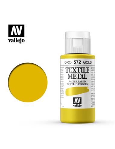 Pintura tela textile metal oro 60 ml.