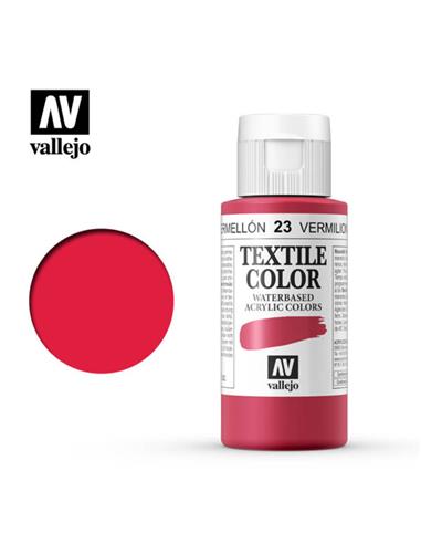 Pintura tela textile bermellon 200 ml.