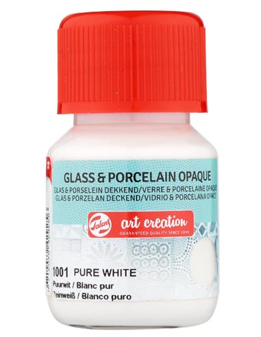 Vidrio & Porcelana Opaco Frasco 30 ml Blanco Puro 1001