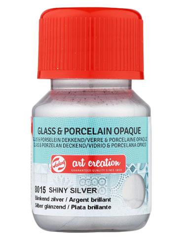 Vidrio & Porcelana Opaco Frasco 30 ml. PLATA BRILLANTE