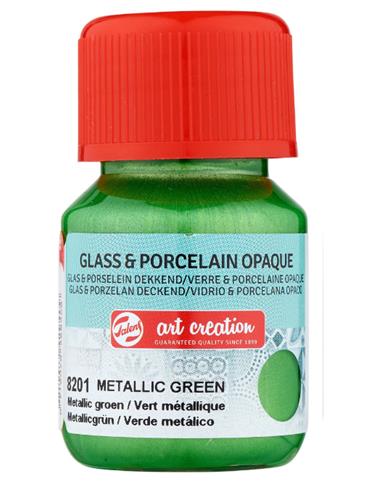 Vidrio & Porcelana Opaco Frasco 30 ml. VERDE METALICO