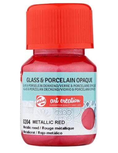 Vidrio & Porcelana Opaco Frasco 30 ml. ROJO METALICO