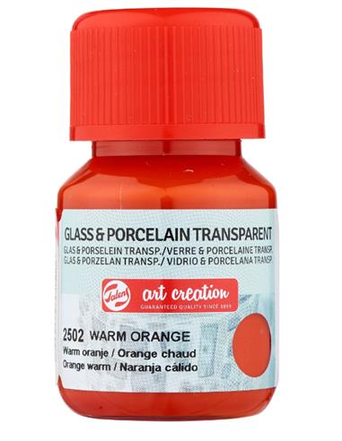Vidrio & Porcelano Transparente Frasco 30 ml. NARANJA CALIDO