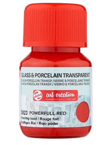 Vidrio & Porcelano Transparente Frasco 30 ml. ROJO PODER