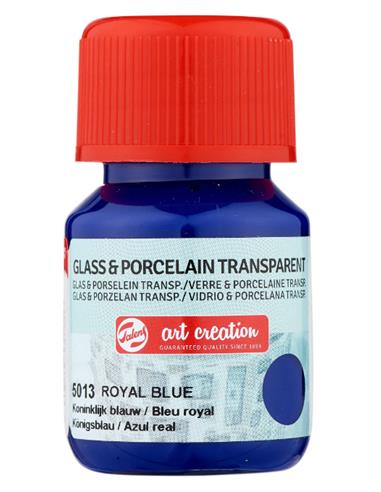 Vidrio & Porcelano Transparente Frasco 30 ml. AZUL REAL