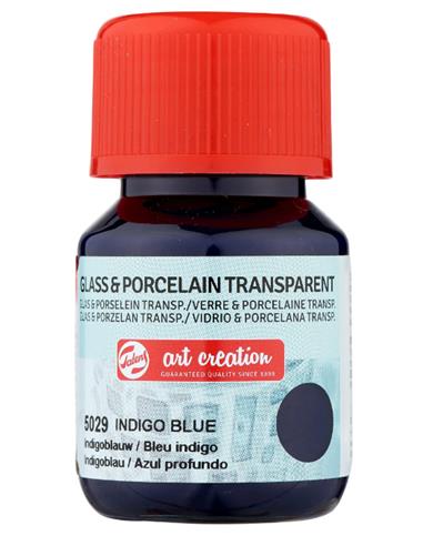 Vidrio & Porcelano Transparente Frasco 30 ml. AZUL PROFUNDO