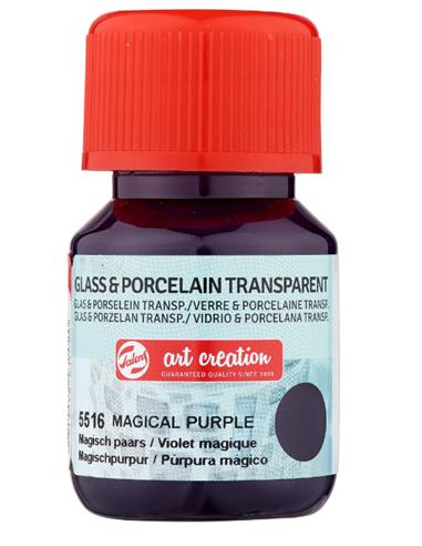 Vidrio & Porcelano Transparente Frasco  30 ml. PURPURA MAGENTA