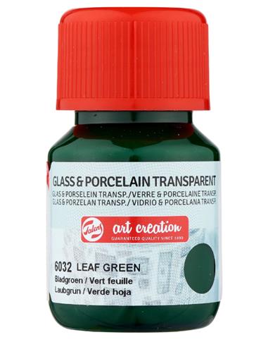 Vidrio & Porcelano Transparente Frasco 30 ml. VERDE HOJA