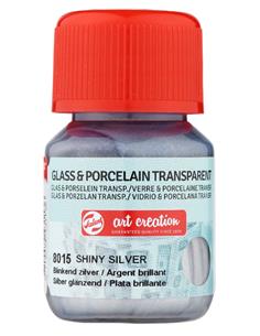 Vidrio & Porcelano Transparente Frasco 30 ml. PLATA BRILLO