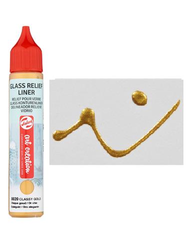 Delineador relieve vidrio 28 ml ORO ELEGANTE