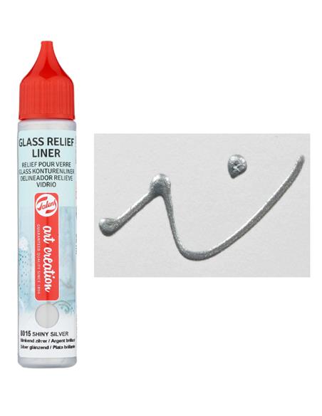 Delineador relieve vidrio 28 ml PLATA BRILLANTE