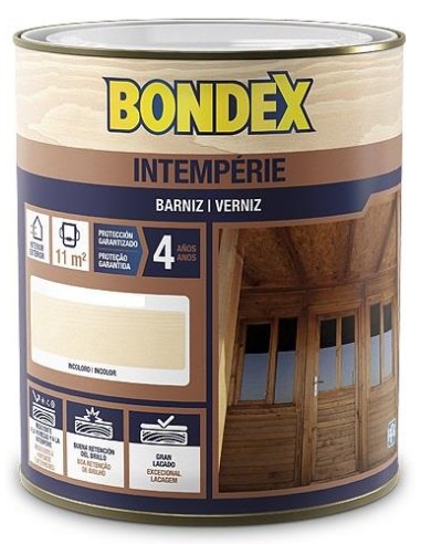 Bondex barniz satinado intemperie 750 ml.