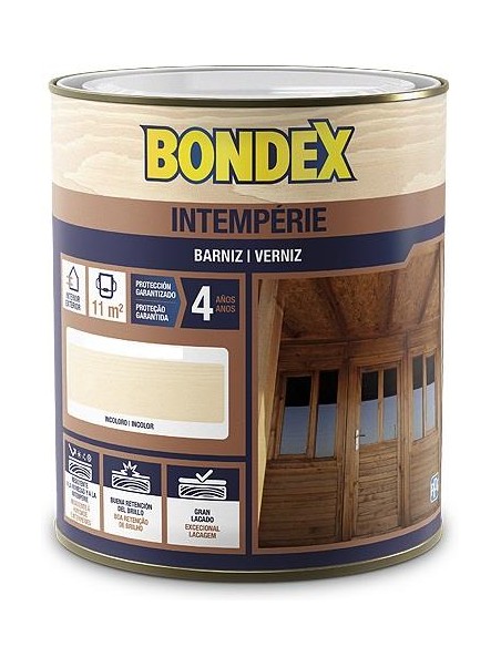 Bondex barniz satinado intemperie 750 ml.