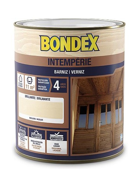 Bondex barniz brillo intemperie 750 ml.