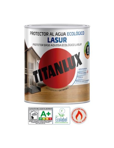 Protector eco lasur satinado 3801 castaño 750 ml.