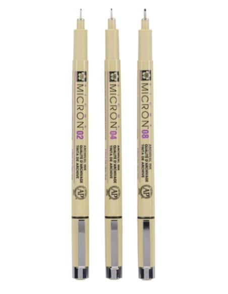 PIGMA MICRON NEGRO ESTUCHE 3 - UD