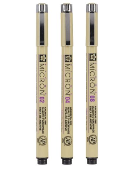PIGMA MICRON NEGRO ESTUCHE 3 - UD
