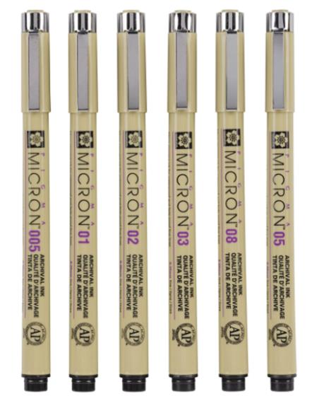 PIGMA MICRON NEGRO ESTUCHE 6 - UD