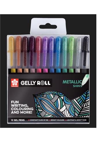 SET ROTULADORES METALLIC 12 UD GELLY ROLL