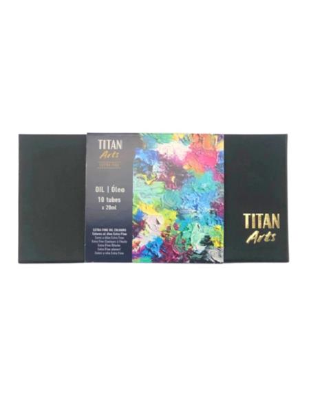 SET OLEOS TITAN EXTRA FINO 10 TB DE 20 ml.