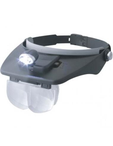 Lupa cabeza con led varios aumentos