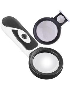 Lupa mano con led y doble aumento