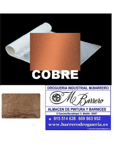 PAN DE COBRE IMITACION 14x14 LIBRO DE 25 HOJAS
